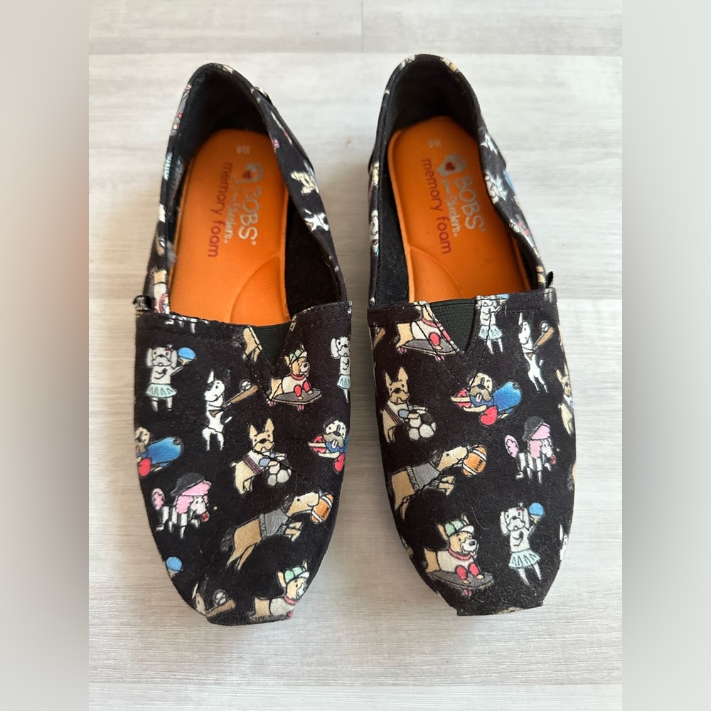 ADORABLE BOBS MEMORY FOAM DOG PATTERN SHOES